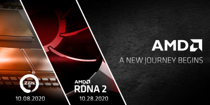 AMDが10月8日に次世代Ryzen 4000「Vermeer Zen 3」CPUを発表、10月28日にRadeon RX 6000「RDNA 2」GPUを発表