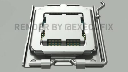 最新のレンダリングで示されている次世代RyzenデスクトップCPU用のAMDAM5 CPUソケットは、LGA1718ピン設計